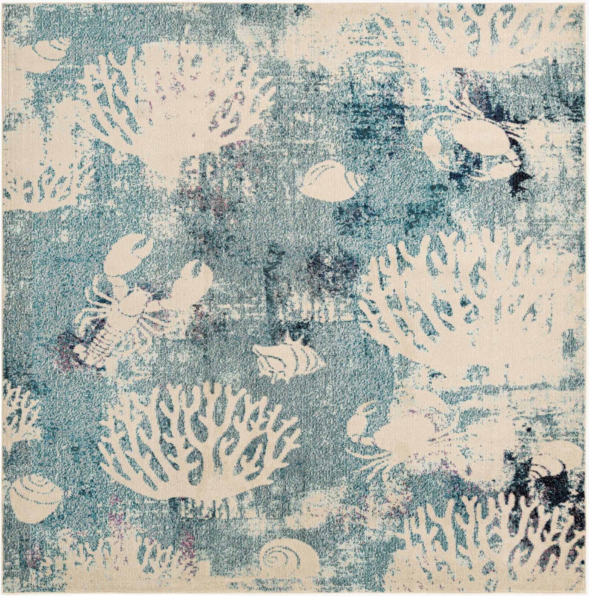 7' 10 x 7' 10  Washable Capri Square Rug