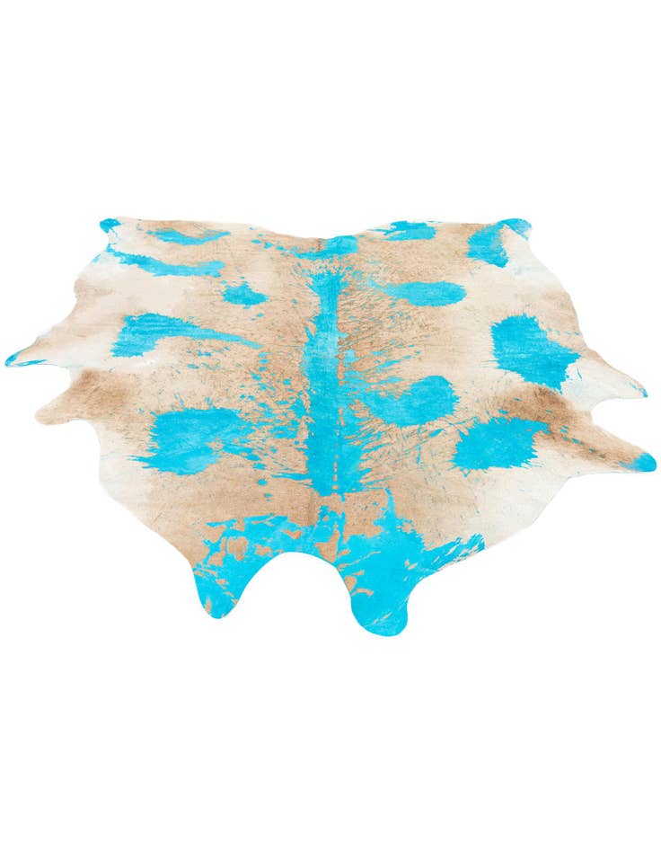 Detail image of 7' 3 x 7' 4 Cowhide Leather Square Rug