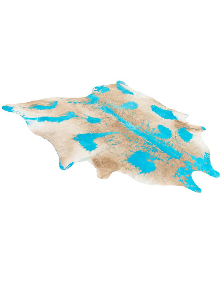 Detail image of 7' 3 x 7' 4 Cowhide Leather Square Rug