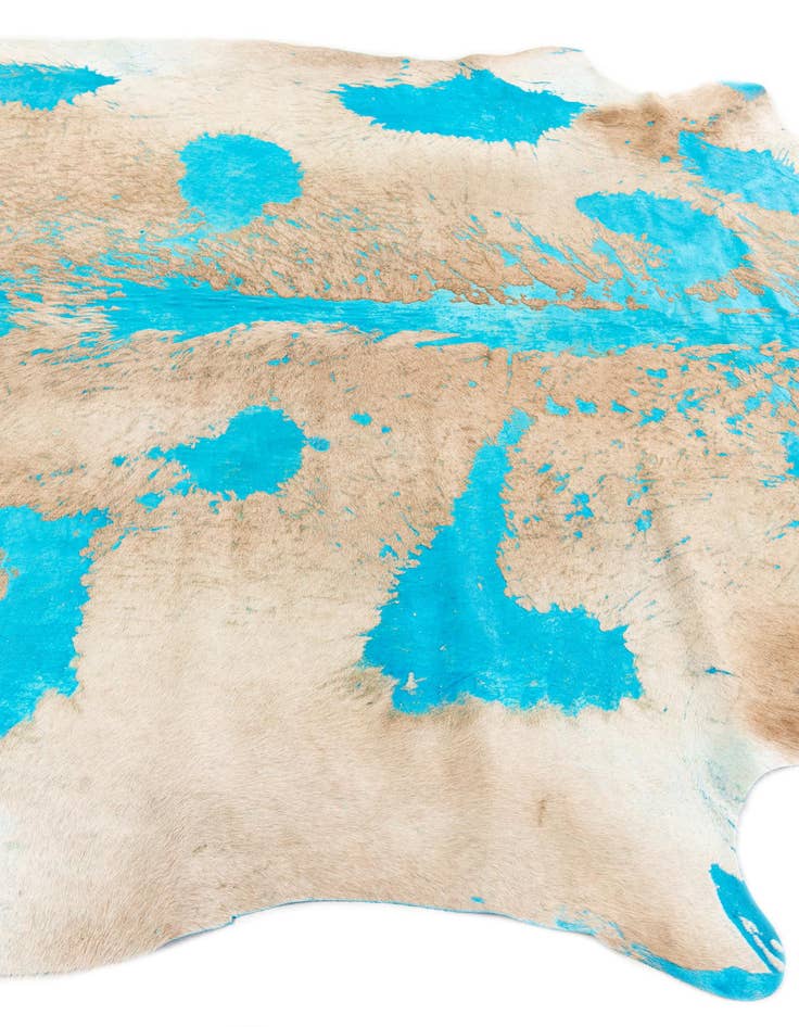 Detail image of 7' 3 x 7' 4 Cowhide Leather Square Rug