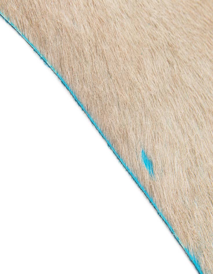 Detail image of 7' 3 x 7' 4 Cowhide Leather Square Rug