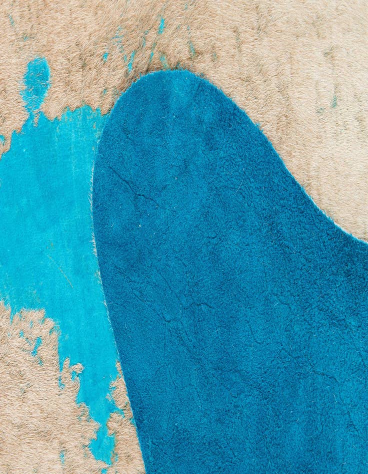 Detail image of 7' 3 x 7' 4 Cowhide Leather Square Rug