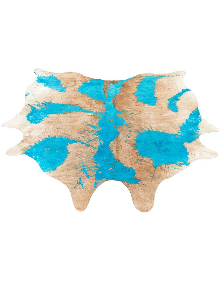 Detail image of 6' 7 x 6' 9 Cowhide Leather Square Rug