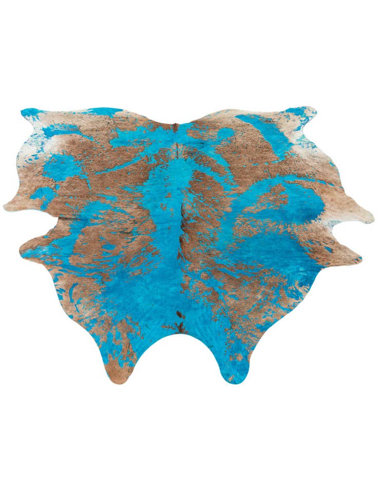 Detail image of 6' 7 x 6' 11 Cowhide Leather Square Rug