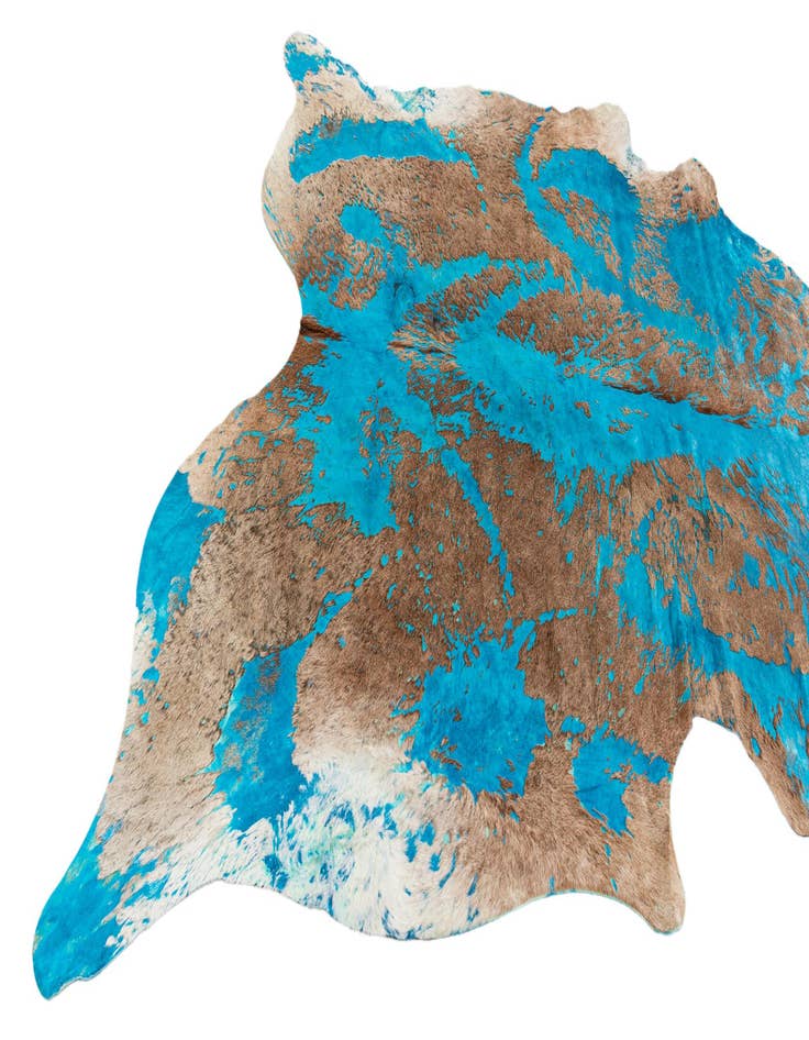 Detail image of 6' 7 x 6' 11 Cowhide Leather Square Rug