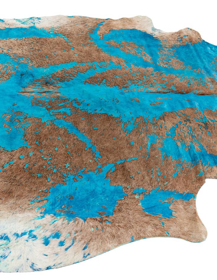 Detail image of 6' 7 x 6' 11 Cowhide Leather Square Rug