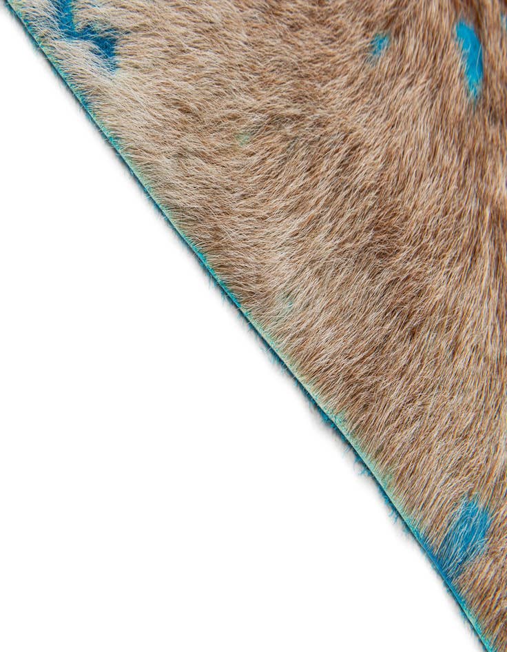 Detail image of 6' 7 x 6' 11 Cowhide Leather Square Rug
