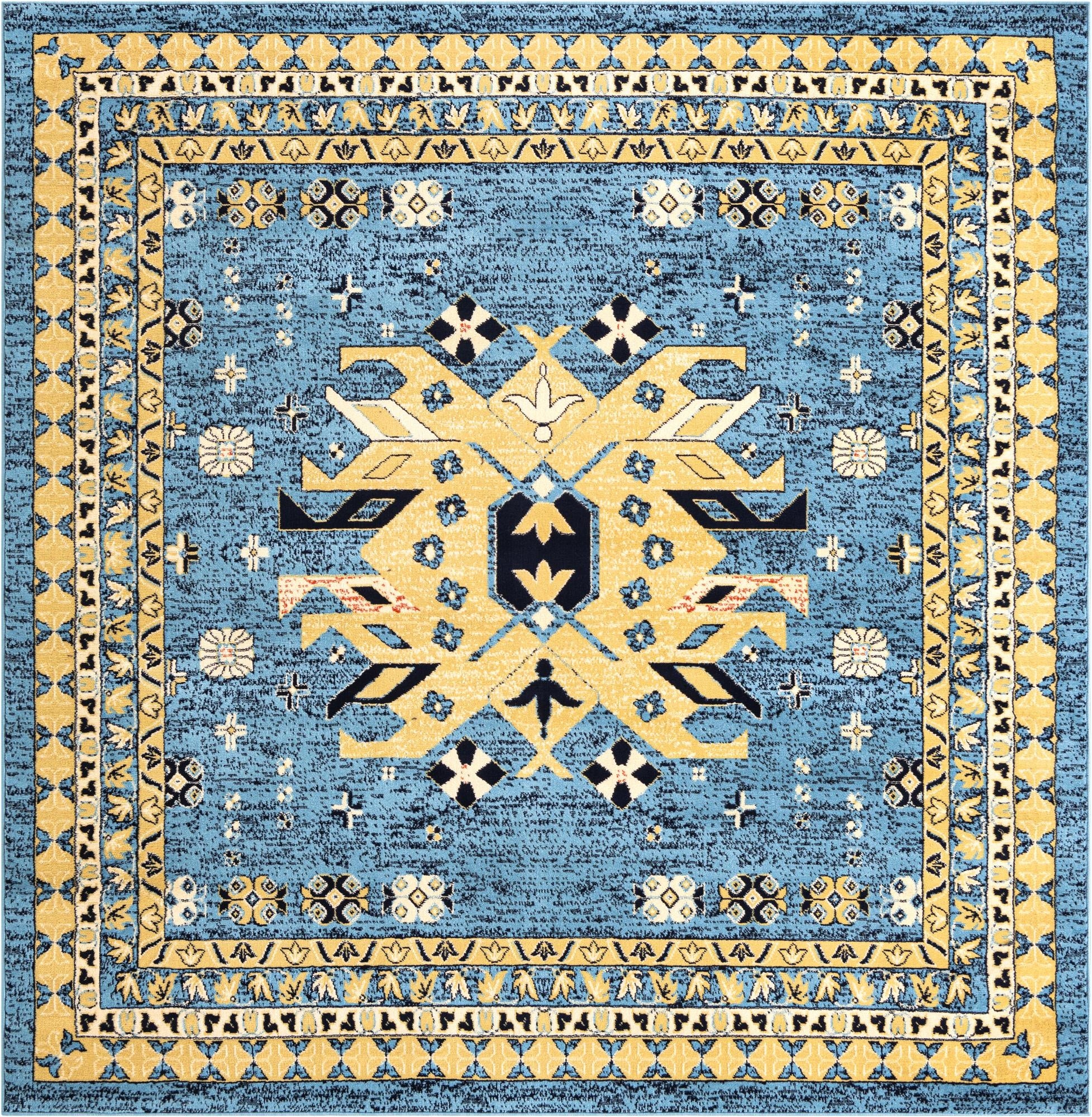 Primary image 7' 10 x 7' 10 Heriz Design Square Rug