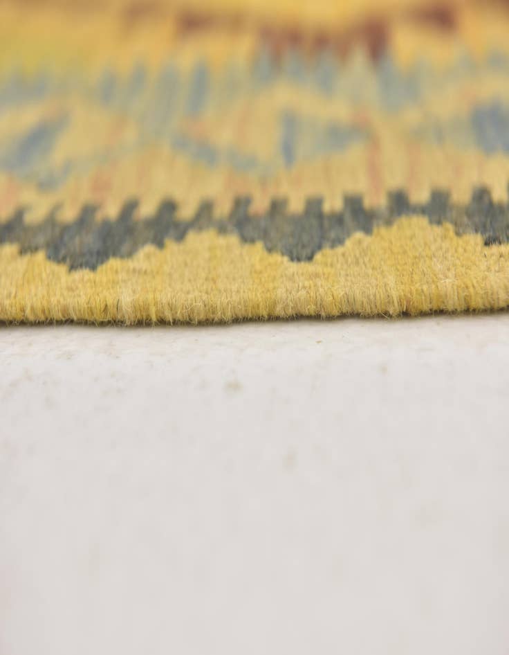 Detail image of 3' 2 x 3' 8 Hand Woven Kilim Maymana Wool Square Rug