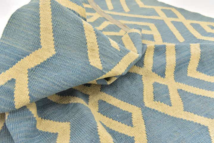5' 3 x 6' 5 Hand Woven Kilim Modern Wool Square Rug