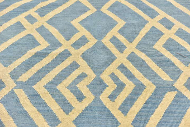 5' 3 x 6' 5 Hand Woven Kilim Modern Wool Square Rug