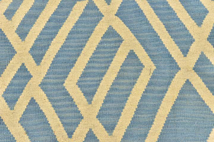 5' 3 x 6' 5 Hand Woven Kilim Modern Wool Square Rug