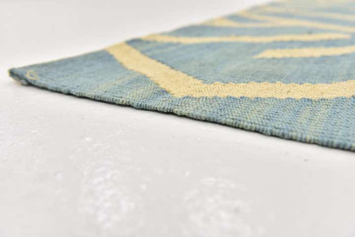 5' 3 x 6' 5 Hand Woven Kilim Modern Wool Square Rug