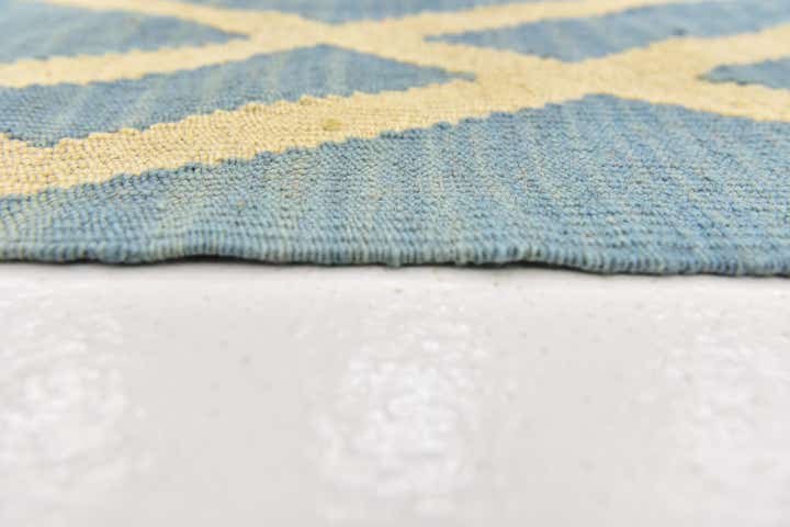 5' 3 x 6' 5 Hand Woven Kilim Modern Wool Square Rug