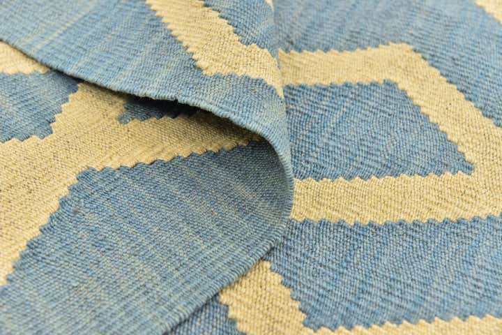 5' 3 x 6' 5 Hand Woven Kilim Modern Wool Square Rug