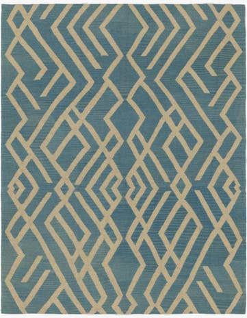 5' 3 x 6' 5 Hand Woven Kilim Modern Wool Square Rug