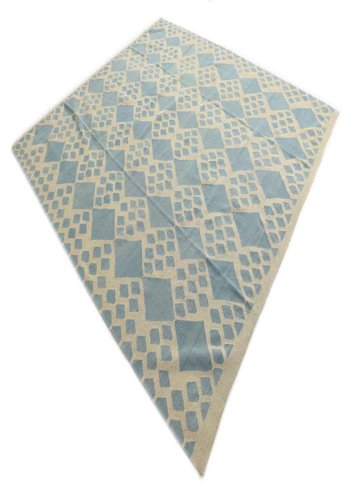 8' 9 x 9' 6 Hand Woven Kilim Modern Wool Square Rug