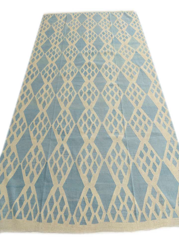 8' 9 x 9' 6 Hand Woven Kilim Modern Wool Square Rug