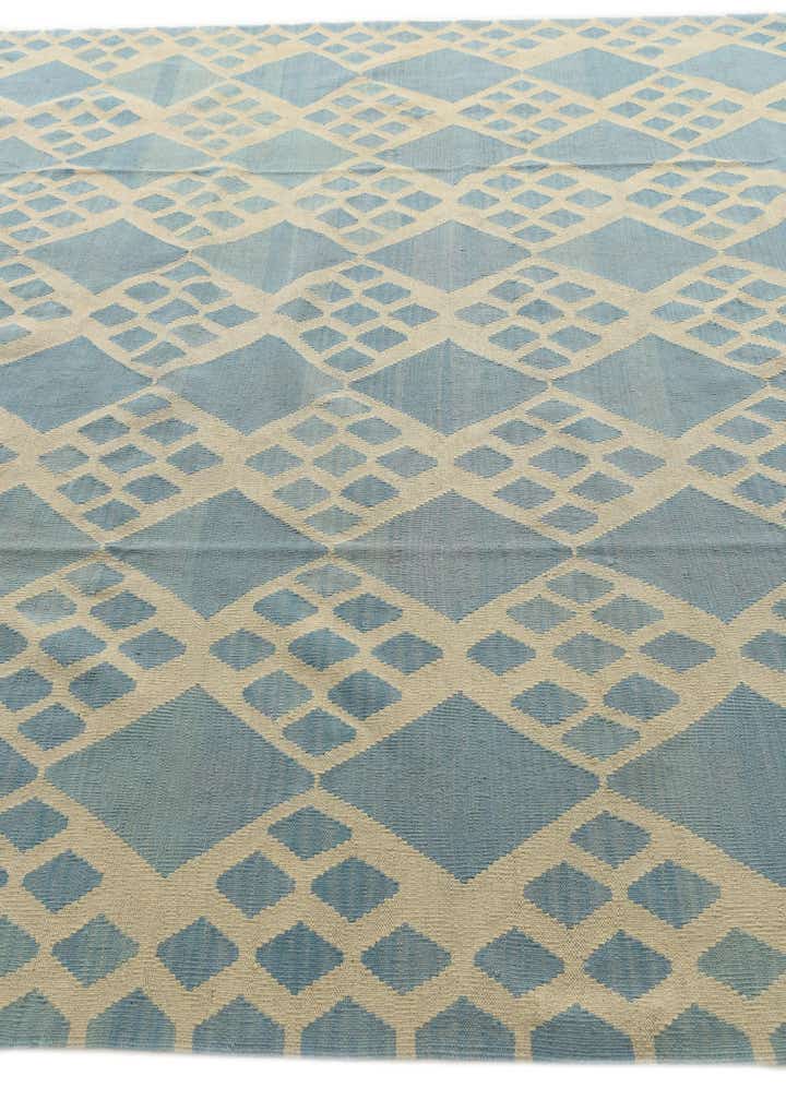 8' 9 x 9' 6 Hand Woven Kilim Modern Wool Square Rug