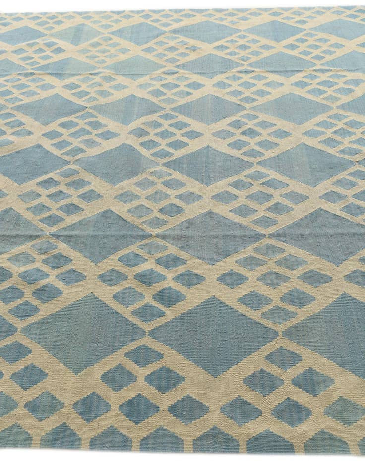 Detail image of 8' 9 x 9' 6 Hand Woven Kilim Modern Wool Square Rug