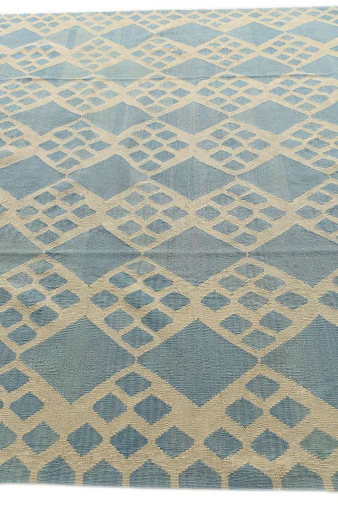 8' 9 x 9' 6 Hand Woven Kilim Modern Wool Square Rug