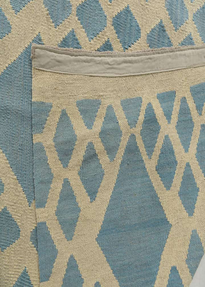 8' 9 x 9' 6 Hand Woven Kilim Modern Wool Square Rug
