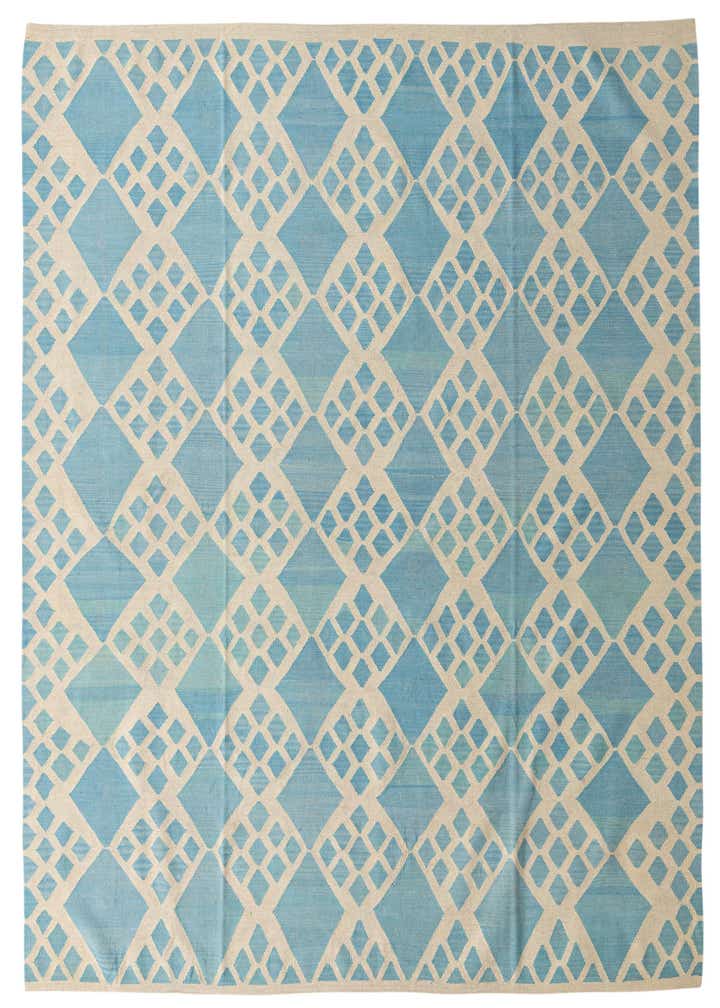 8' 9 x 9' 6 Hand Woven Kilim Modern Wool Square Rug