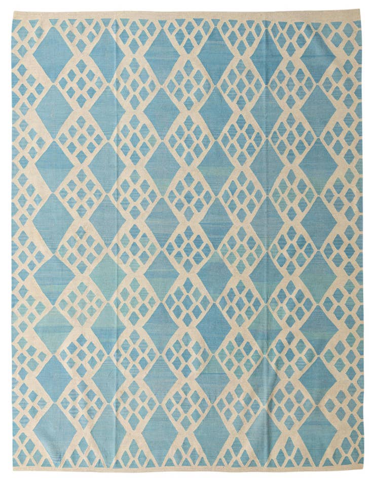 Detail image of 8' 9 x 9' 6 Hand Woven Kilim Modern Wool Square Rug
