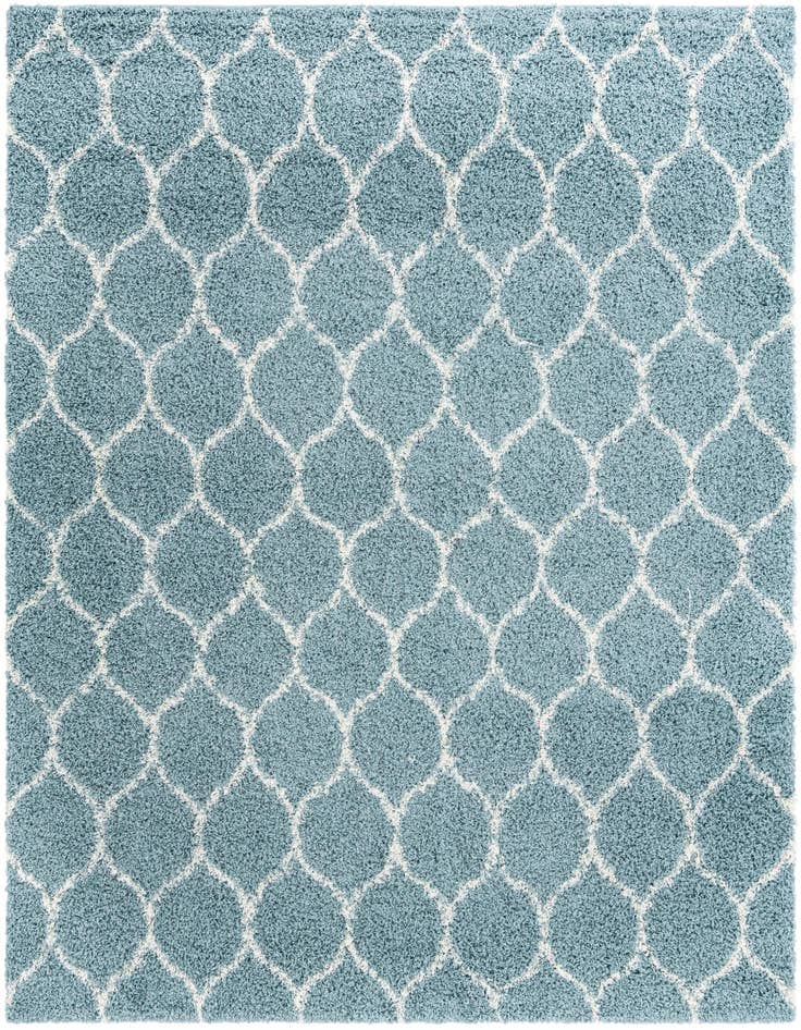 Detail image of 10' x 10' Lattice Shag Square Rug