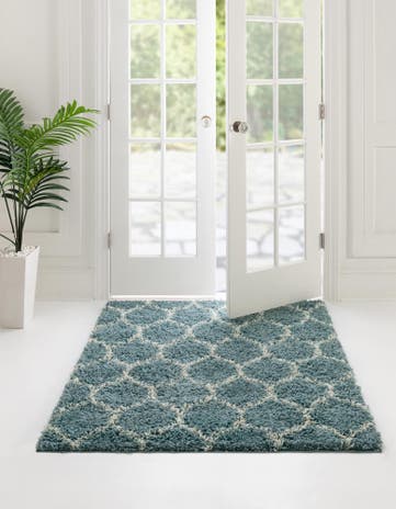 5' 3 x 5' 3 Lattice Shag Square Rug