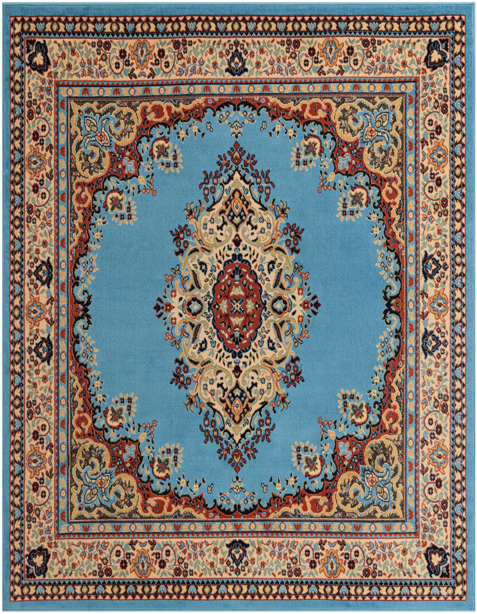 7' 10 x 7' 10 Mashad Design Square Rug