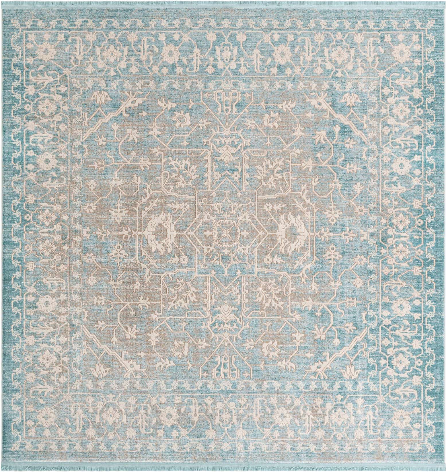 8' x 8' Modern Classical Square Rug