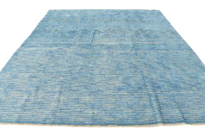 8' x 8' 8 Hand Knotted Moroccan Wool Square Rug