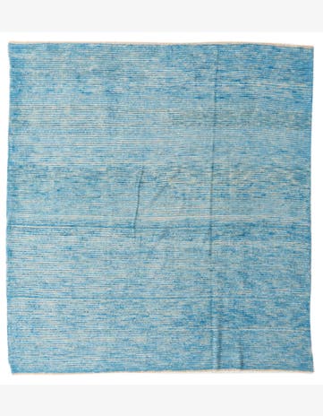 8' x 8' 8 Hand Knotted Moroccan Wool Square Rug