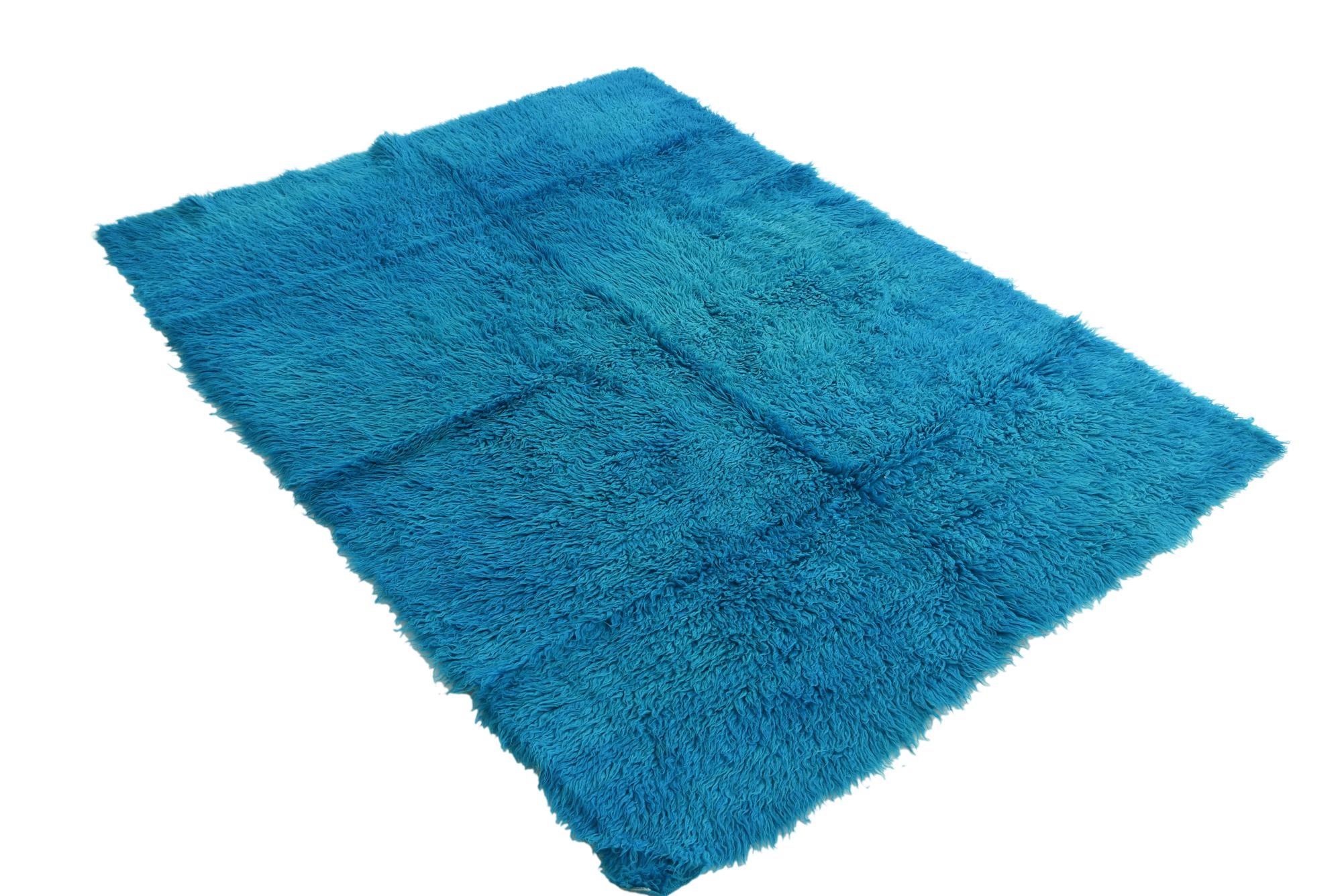 5' 2 x 6' 10 Hand Knotted Moroccan Wool Square Rug