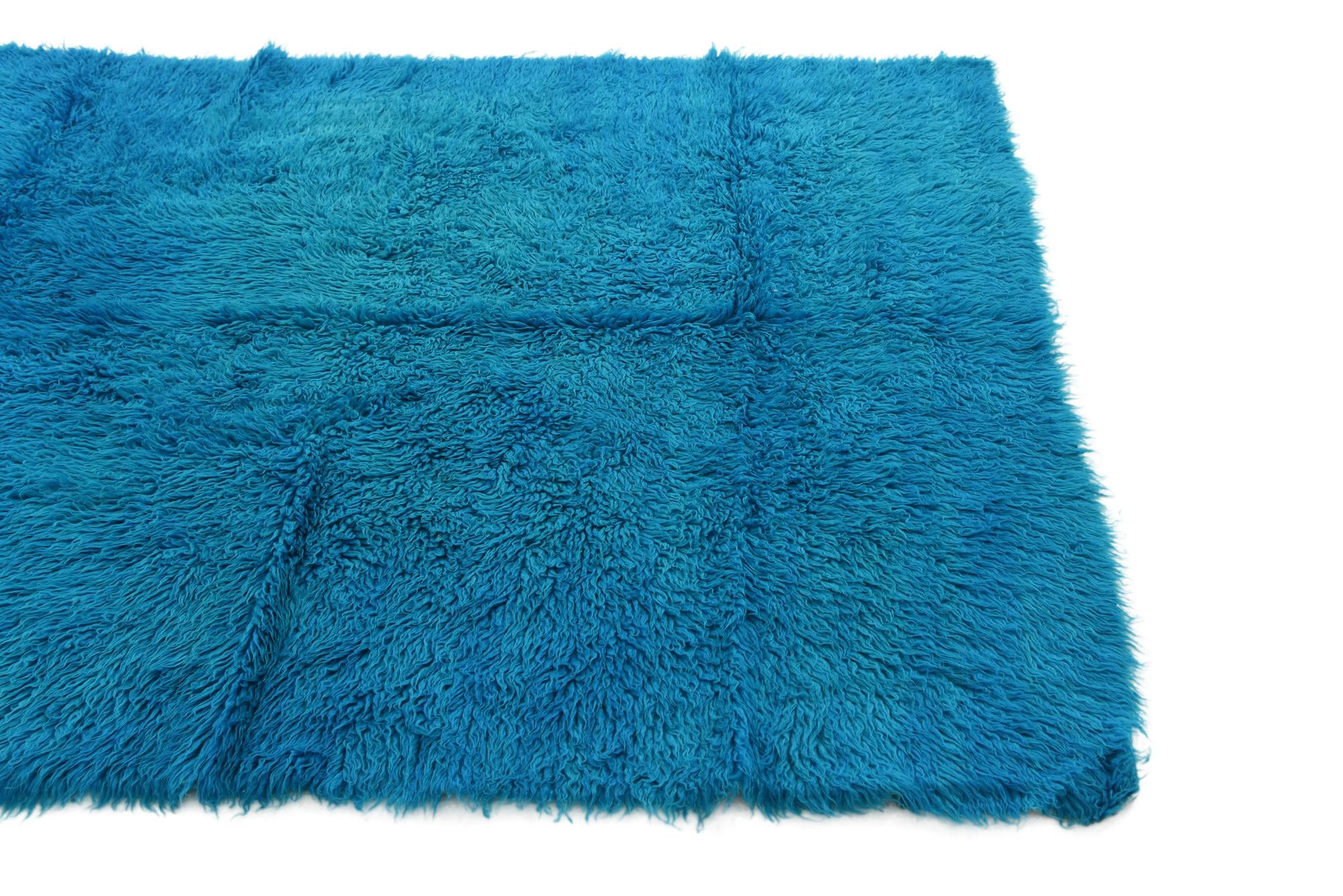 5' 2 x 6' 10 Hand Knotted Moroccan Wool Square Rug