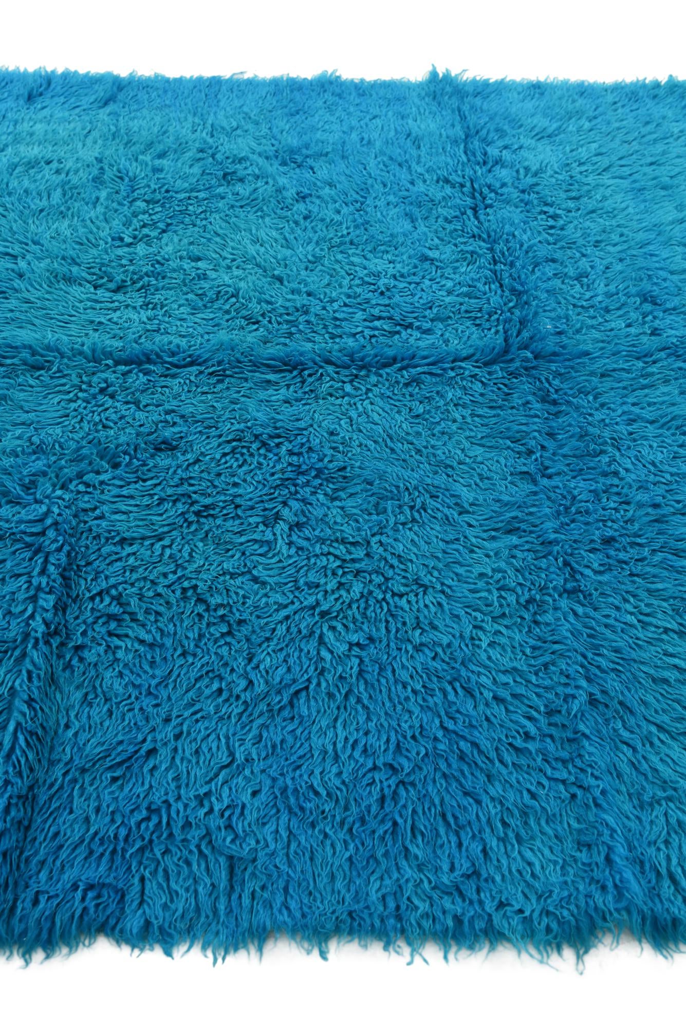 5' 2 x 6' 10 Hand Knotted Moroccan Wool Square Rug