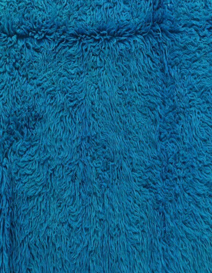 Detail image of 5' 2 x 6' 10  Hand Knotted Moroccan Wool Square Rug