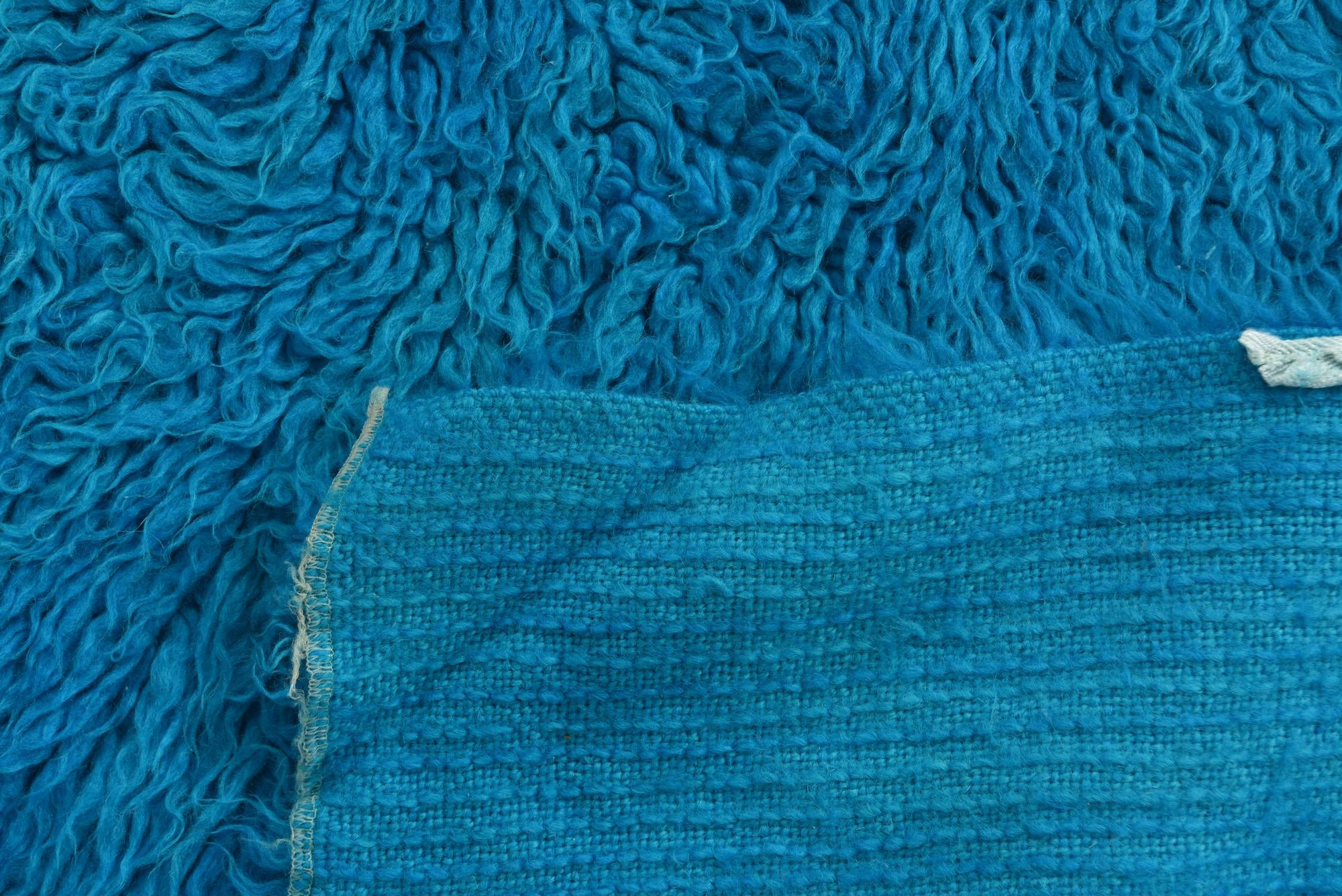 5' 2 x 6' 10 Hand Knotted Moroccan Wool Square Rug
