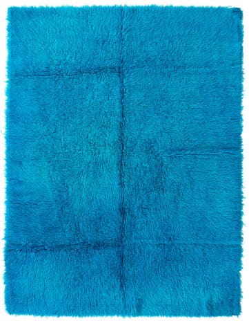 5' 2 x 6' 10 Hand Knotted Moroccan Wool Square Rug