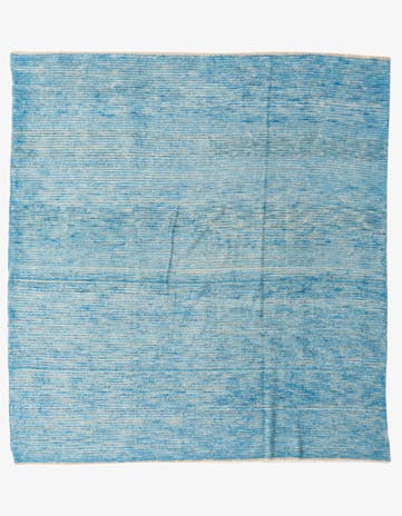 8' x 8' 8 Hand Knotted Moroccan Wool Square Rug