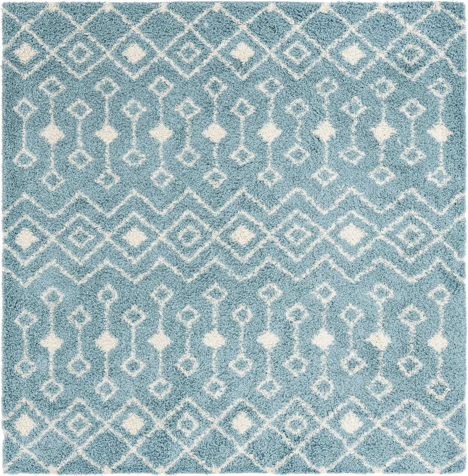 10' x 10' Moroccan Trellis Shag Square Rug