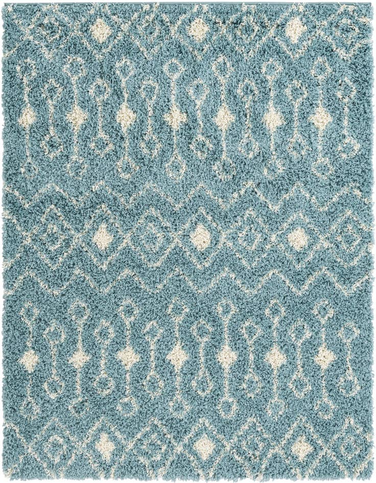 Detail image of 6' x 6' Moroccan Trellis Shag Square Rug