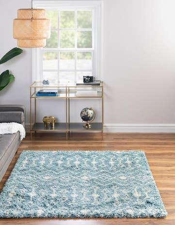 6' x 6' Moroccan Trellis Shag Square Rug