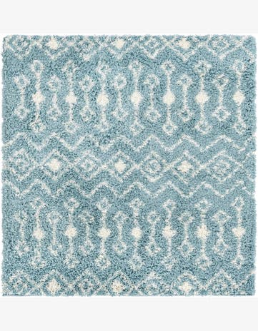 5' 3 x 5' 3 Moroccan Trellis Shag Square Rug