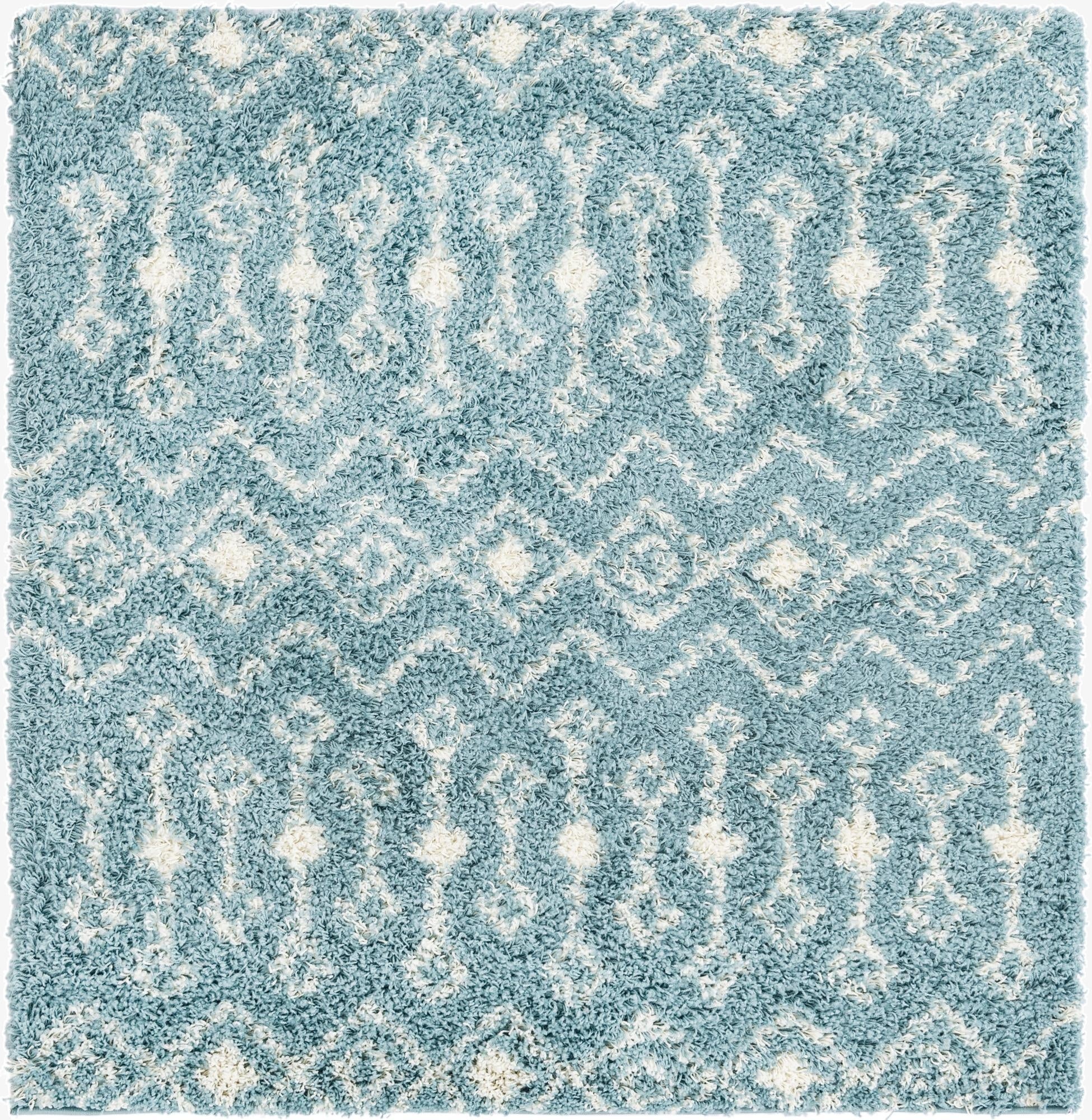 5' 3 x 5' 3 Moroccan Trellis Shag Square Rug
