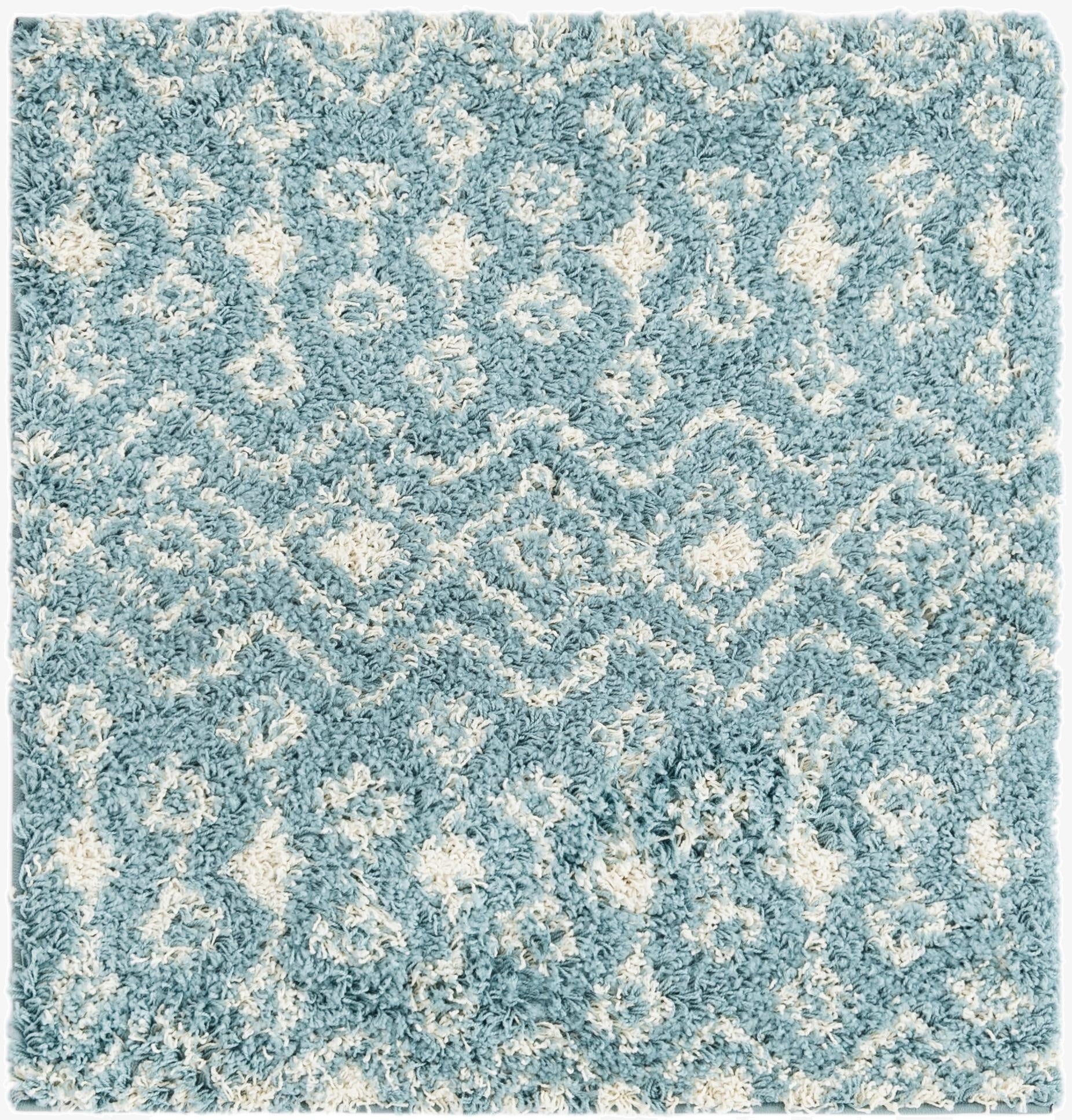 3' x 3' Moroccan Trellis Shag Square Rug