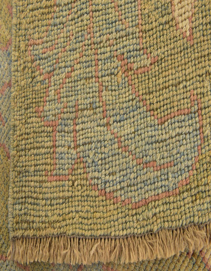 Detail image of 4' 2 x 5' 3  Hand Knotted Oushak Wool Square Rug