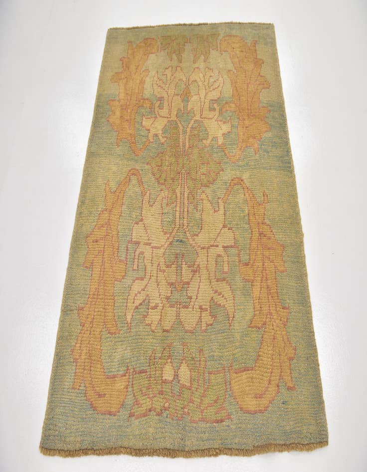 Detail image of 4' 4 x 5' 3 Hand Knotted Oushak Wool Square Rug