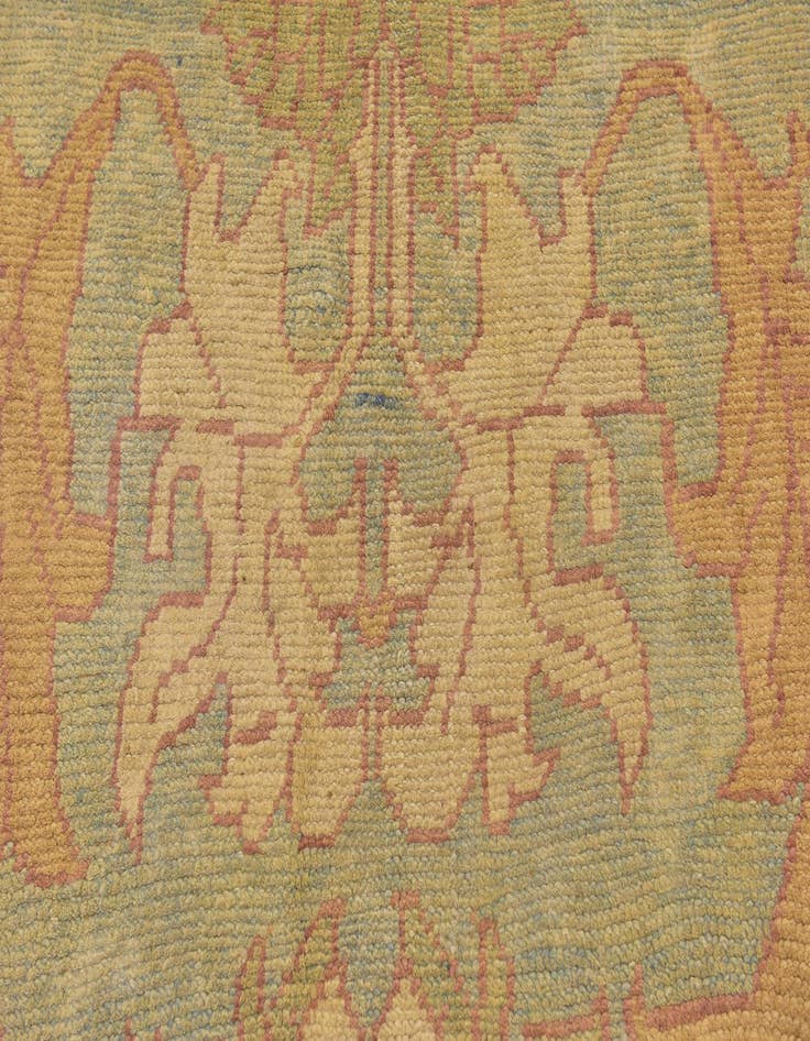 Detail image of 4' 4 x 5' 3 Hand Knotted Oushak Wool Square Rug